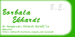 borbala ekhardt business card